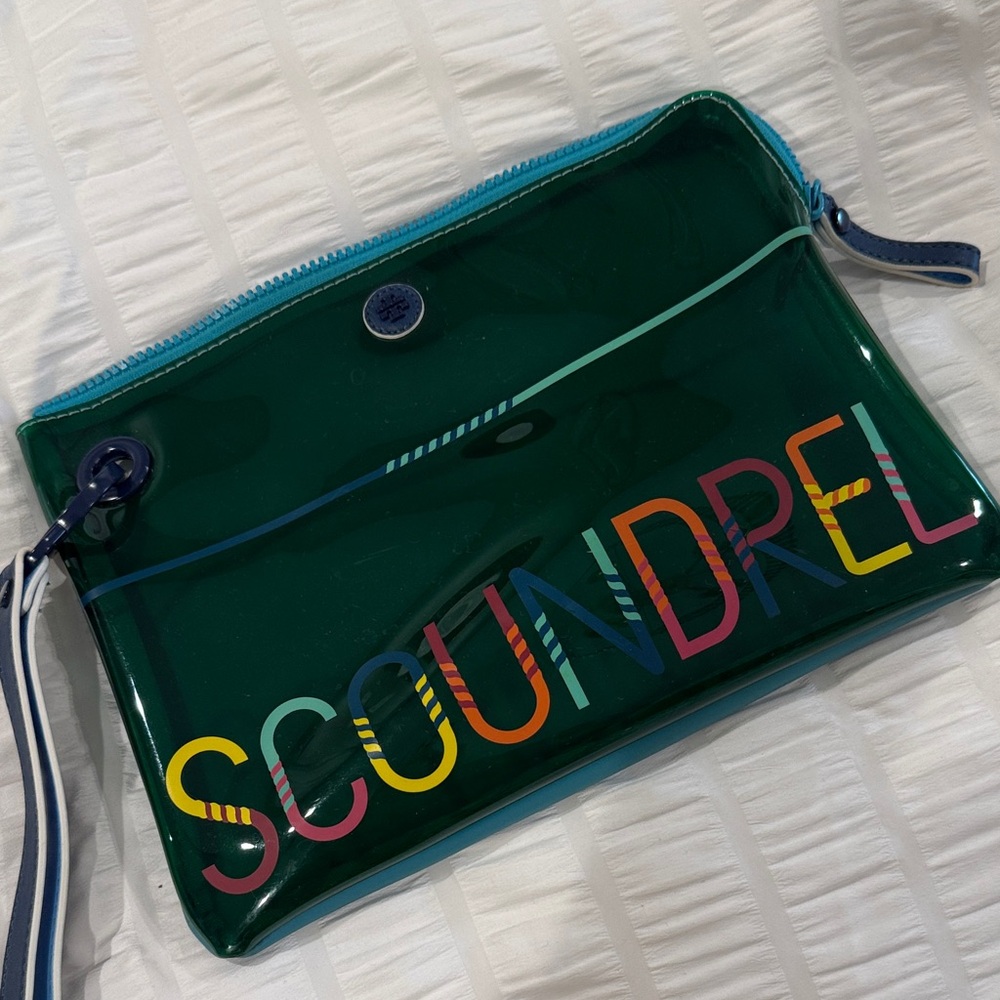 Tory Burch Beach Green Transparent Clutch